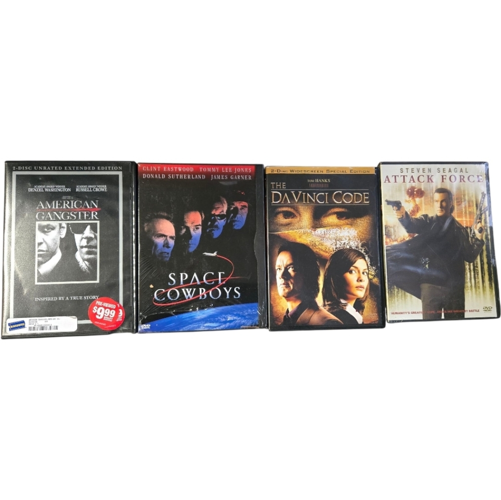 DVD Bundle Attack Force Divinci Code Space Cowboys American Gangster